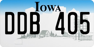 IA license plate DDB405
