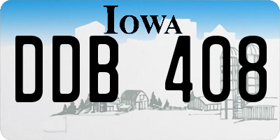 IA license plate DDB408