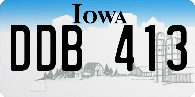 IA license plate DDB413