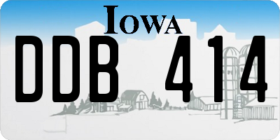 IA license plate DDB414