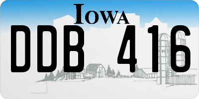 IA license plate DDB416