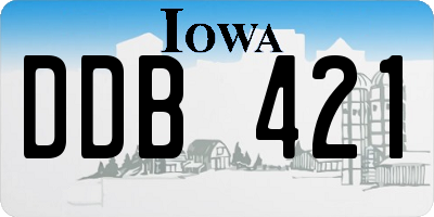 IA license plate DDB421