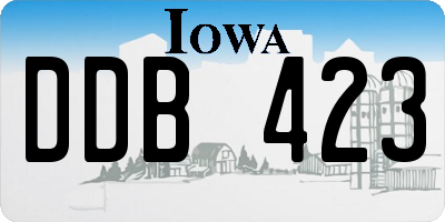 IA license plate DDB423