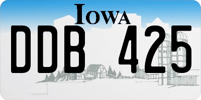 IA license plate DDB425