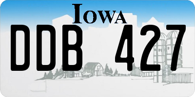 IA license plate DDB427