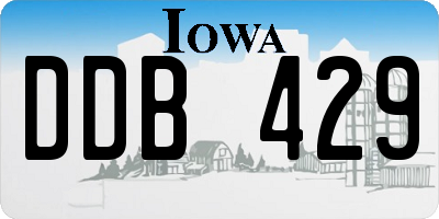 IA license plate DDB429