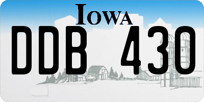 IA license plate DDB430