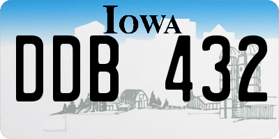 IA license plate DDB432