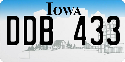 IA license plate DDB433