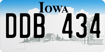 IA license plate DDB434