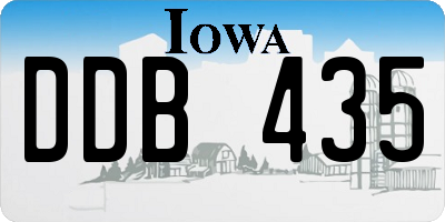 IA license plate DDB435