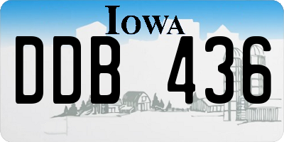 IA license plate DDB436