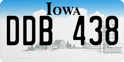 IA license plate DDB438