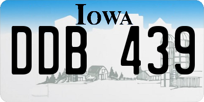 IA license plate DDB439