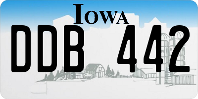 IA license plate DDB442