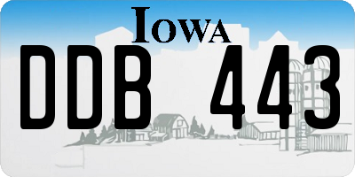 IA license plate DDB443