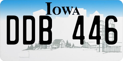 IA license plate DDB446
