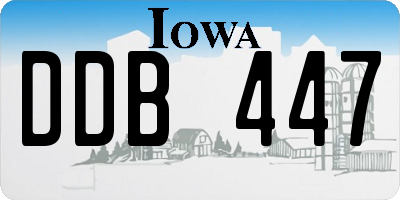 IA license plate DDB447