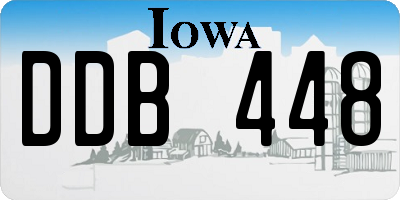 IA license plate DDB448