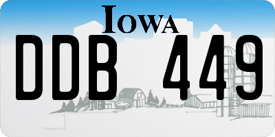 IA license plate DDB449