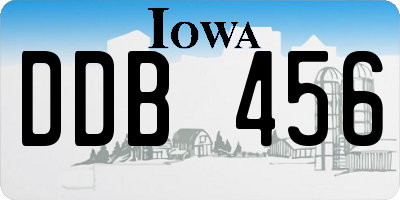 IA license plate DDB456