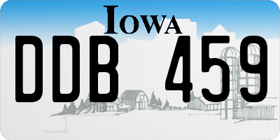 IA license plate DDB459
