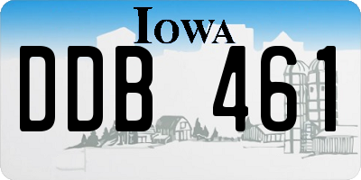 IA license plate DDB461