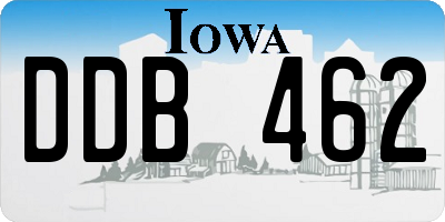 IA license plate DDB462