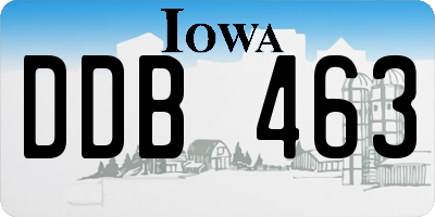 IA license plate DDB463