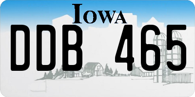 IA license plate DDB465