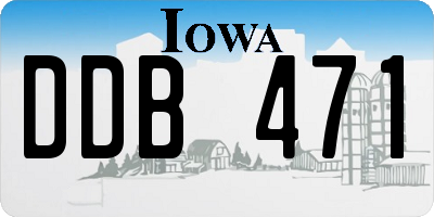 IA license plate DDB471