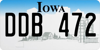 IA license plate DDB472