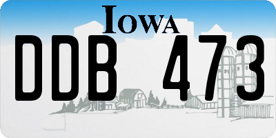 IA license plate DDB473