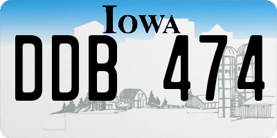 IA license plate DDB474