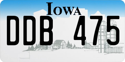 IA license plate DDB475