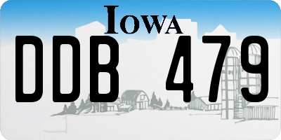 IA license plate DDB479