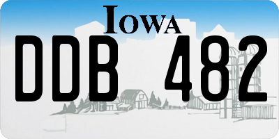 IA license plate DDB482