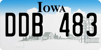 IA license plate DDB483