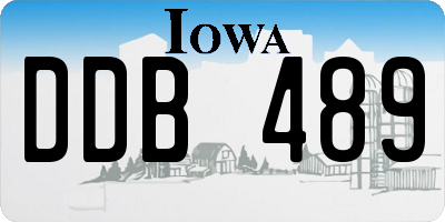 IA license plate DDB489