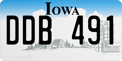 IA license plate DDB491