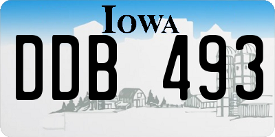 IA license plate DDB493