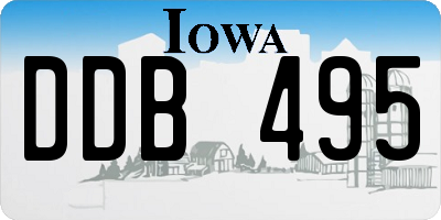 IA license plate DDB495
