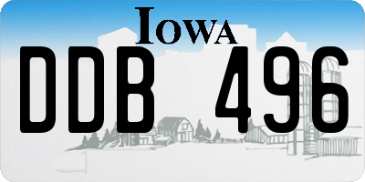IA license plate DDB496