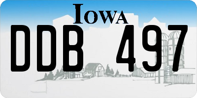 IA license plate DDB497