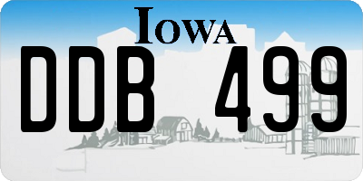 IA license plate DDB499