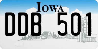 IA license plate DDB501