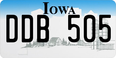 IA license plate DDB505