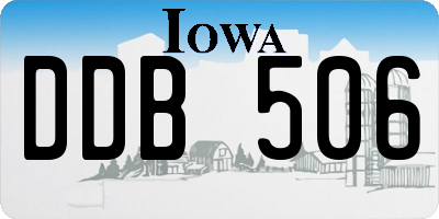IA license plate DDB506