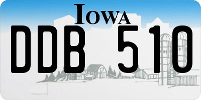 IA license plate DDB510