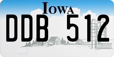 IA license plate DDB512